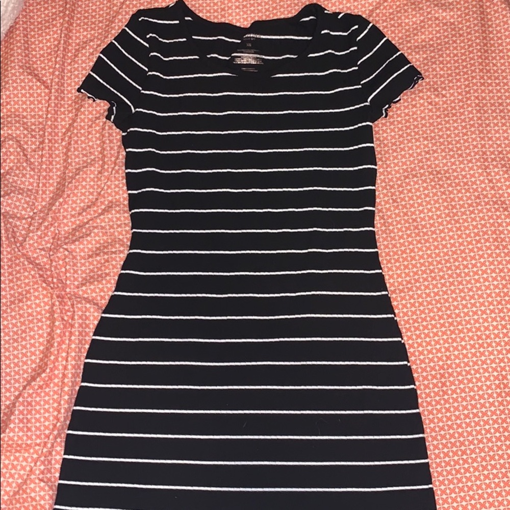 Striped body con dress